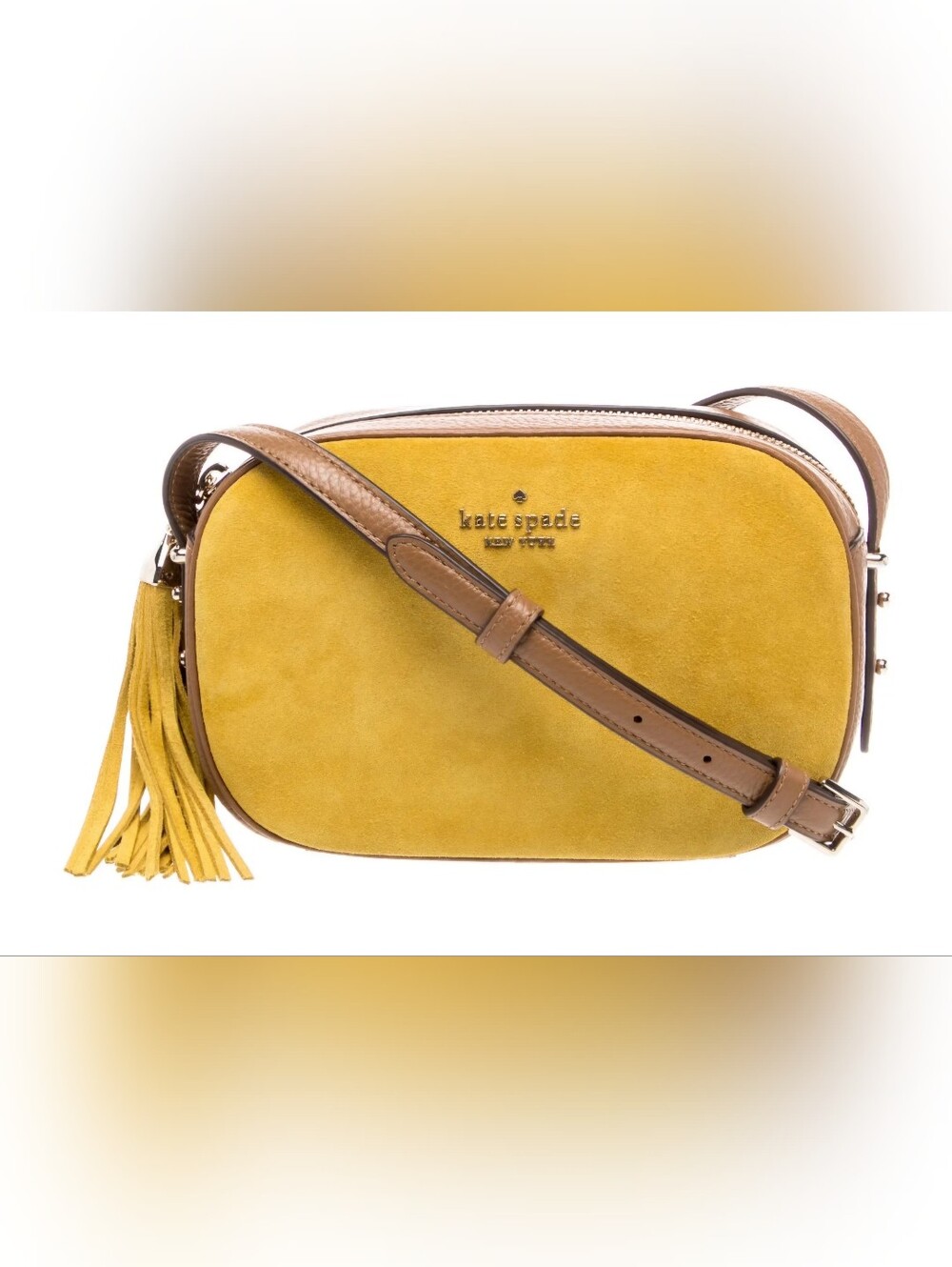 Kate Spade Yellow Suede Crossbody Bag